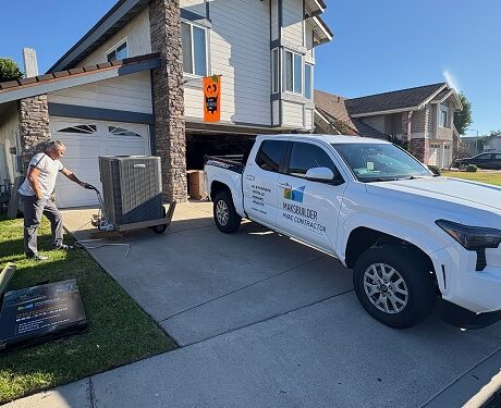 AC installation photo - our car and delivery