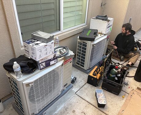 AC installation photo - installation process