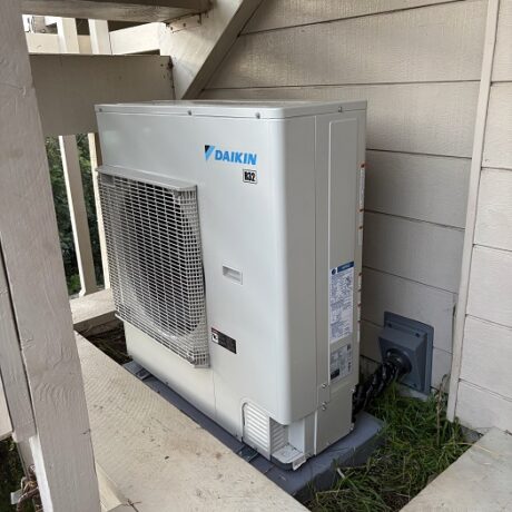 Heat pump installed