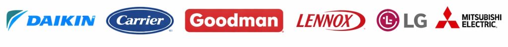 Logos of 6 main hvac brands