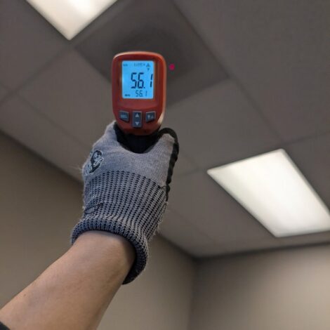 Temperature check during residential air conditioning service