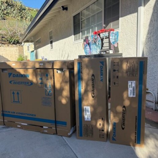 Residential ductless mini-split outdoor equipment placement