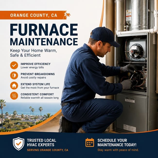 Furnace maintenance service in Orange County, California